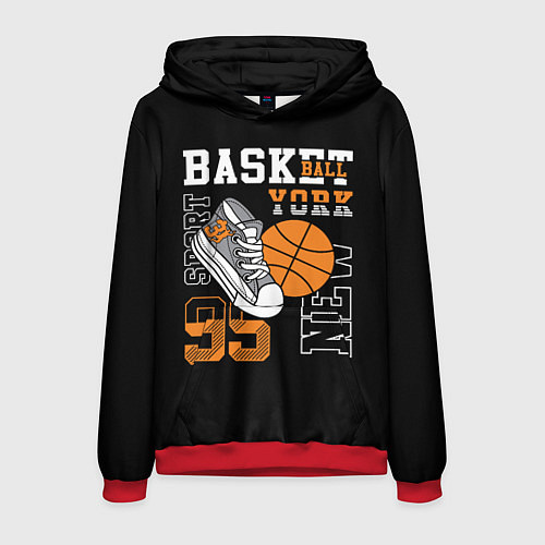 Мужская толстовка Basketball New York / 3D-Красный – фото 1