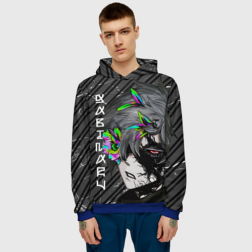 Мужская толстовка Адский рай - пустой Габимару / 3D-Синий – фото 3