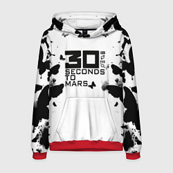 Толстовка-худи мужская 30 Second to mars buterfly, цвет: 3D-красный
