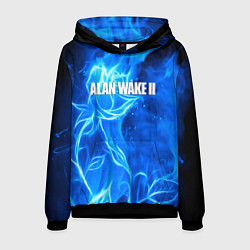 Толстовка-худи мужская Alan Wake 2 flame, цвет: 3D-черный