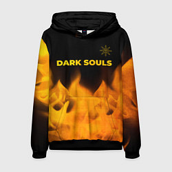 Толстовка-худи мужская Dark Souls - gold gradient посередине, цвет: 3D-черный
