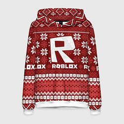 Толстовка-худи мужская Roblox christmas sweater, цвет: 3D-белый