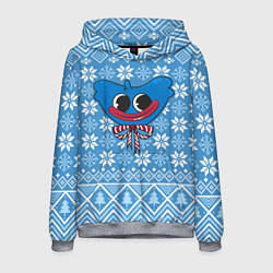 Толстовка-худи мужская Huggy Wuggy christmas sweater, цвет: 3D-меланж