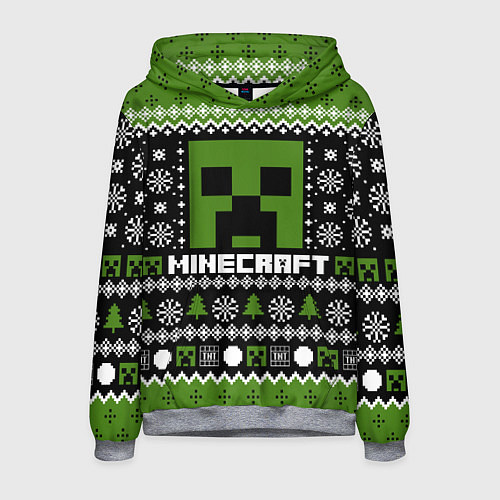 Мужская толстовка Minecraft christmas sweater / 3D-Меланж – фото 1