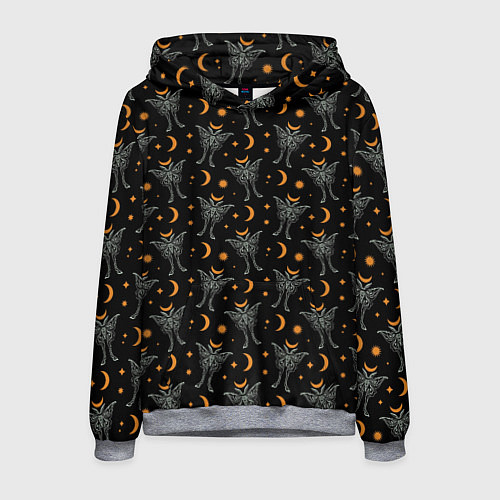 Мужская толстовка Лунные мотыльки / 3D-Меланж – фото 1