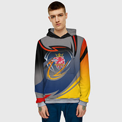 Толстовка-худи мужская Scania логотип, цвет: 3D-меланж — фото 2