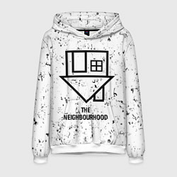 Толстовка-худи мужская The Neighbourhood glitch на светлом фоне, цвет: 3D-белый