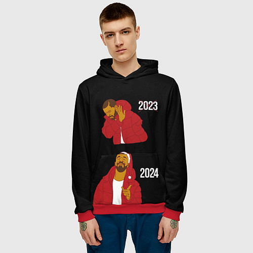 Мужская толстовка Дрейк 2023-2024 / 3D-Красный – фото 3