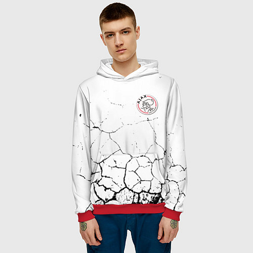 Мужская толстовка Фк Аякс / 3D-Красный – фото 3