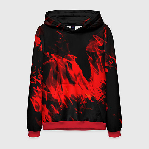 Мужская толстовка Красное пламя / 3D-Красный – фото 1