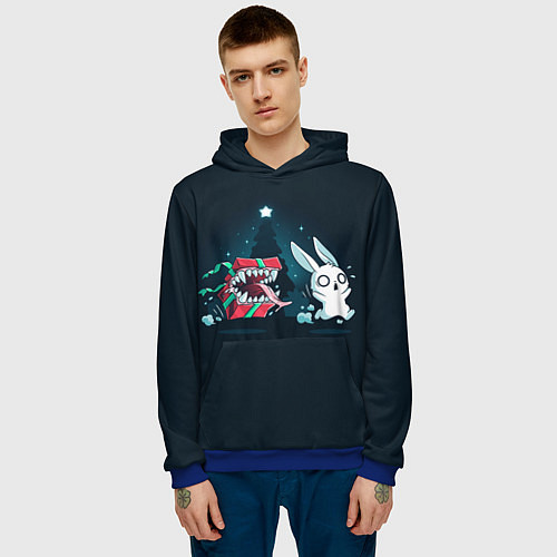 Мужская толстовка Подарок - мимик / 3D-Синий – фото 3