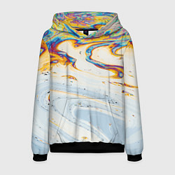 Толстовка-худи мужская Магия масляного отражения, цвет: 3D-черный