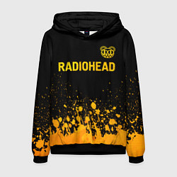 Толстовка-худи мужская Radiohead - gold gradient посередине, цвет: 3D-черный