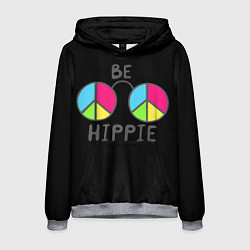 Толстовка-худи мужская Be hippie, цвет: 3D-меланж