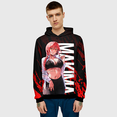 Мужская толстовка Макима в офисной одежде / 3D-Черный – фото 3