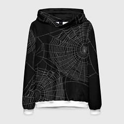 Толстовка-худи мужская Spider паутина, цвет: 3D-белый