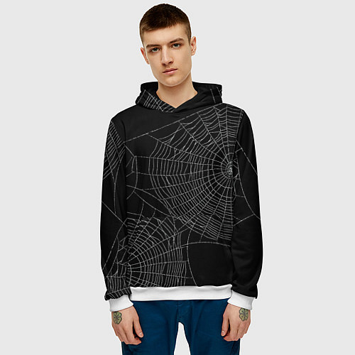 Мужская толстовка Spider паутина / 3D-Белый – фото 3