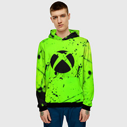 Толстовка-худи мужская Xbox кислотный стиль, цвет: 3D-черный — фото 2