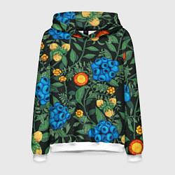 Толстовка-худи мужская Черника с орехами, цвет: 3D-белый