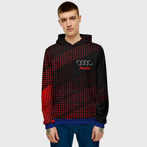 Мужская толстовка Audi sportdot / 3D-Синий – фото 3