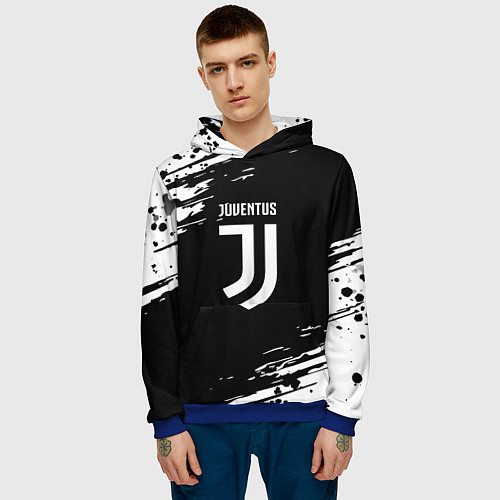 Мужская толстовка Juventus спорт краски / 3D-Синий – фото 3