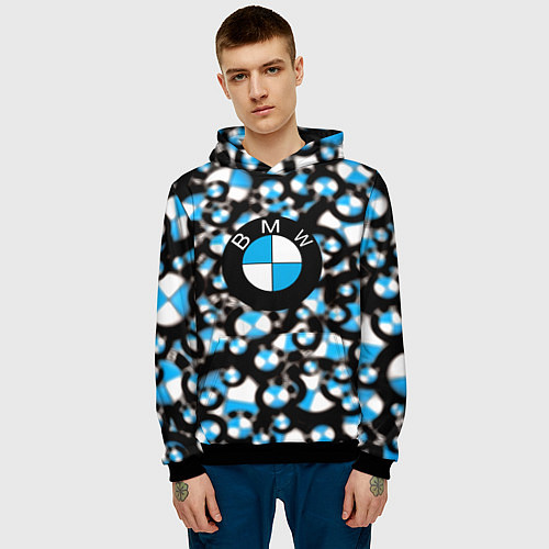 Мужская толстовка BMW sportlogo / 3D-Черный – фото 3