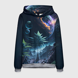 Толстовка-худи мужская Вид на землю с другой планеты, цвет: 3D-меланж