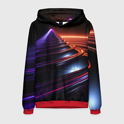 Толстовка-худи мужская Фиолетовая воронка, цвет: 3D-красный