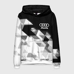 Толстовка-худи мужская AUDI geometry sport, цвет: 3D-белый