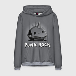 Толстовка-худи мужская Камень панк, цвет: 3D-меланж