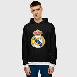 Толстовка-худи мужская Real madrid fc club, цвет: 3D-белый — фото 2