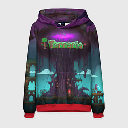 Толстовка-худи мужская Terraria tree, цвет: 3D-красный