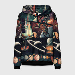 Толстовка-худи мужская GTA space art, цвет: 3D-черный