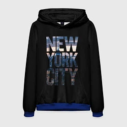 Толстовка-худи мужская New York City - USA, цвет: 3D-синий