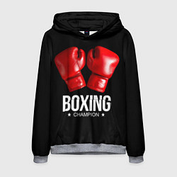 Толстовка-худи мужская Boxing Champion, цвет: 3D-меланж