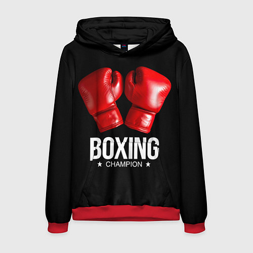 Мужская толстовка Boxing Champion / 3D-Красный – фото 1