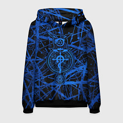 Толстовка-худи мужская Fullmetal Alchemist - symbols, цвет: 3D-черный