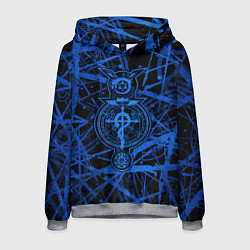 Толстовка-худи мужская Fullmetal Alchemist - symbols, цвет: 3D-меланж