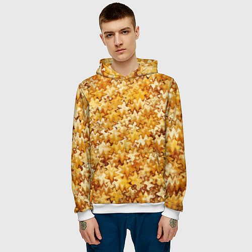 Мужская толстовка Кукурузный абстрактный эффект / 3D-Белый – фото 3