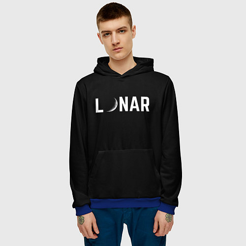 Мужская толстовка Lunar / 3D-Синий – фото 3