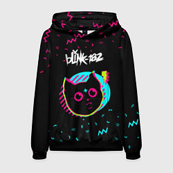 Толстовка-худи мужская Blink 182 - rock star cat, цвет: 3D-черный