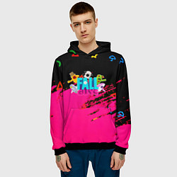 Толстовка-худи мужская Fall Guys kids color, цвет: 3D-черный — фото 2