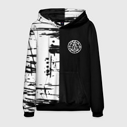 Толстовка-худи мужская Silent hill краски текстура гейм, цвет: 3D-черный
