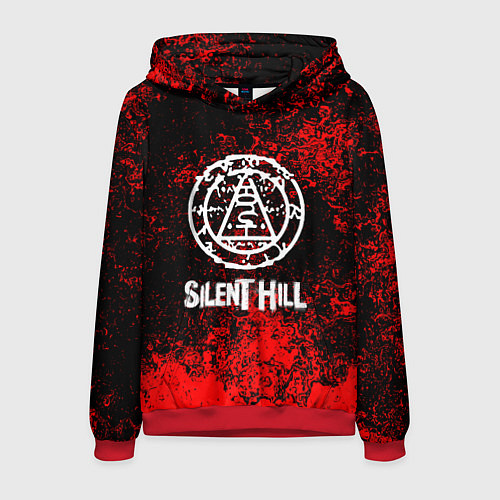 Мужская толстовка Silent hill лого blood / 3D-Красный – фото 1