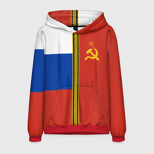 Мужская толстовка Россия и СССР / 3D-Красный – фото 1