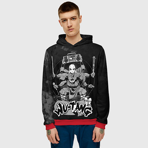 Мужская толстовка Wu tang monk / 3D-Красный – фото 3