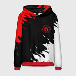 Толстовка-худи мужская Manchester United flame fc, цвет: 3D-красный