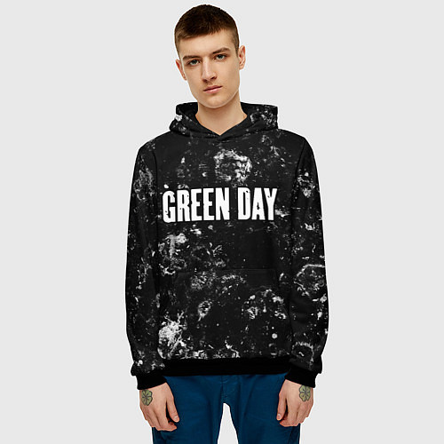 Мужская толстовка Green Day black ice / 3D-Черный – фото 3