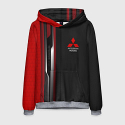 Толстовка-худи мужская Mitsubishi - carbon style, цвет: 3D-меланж