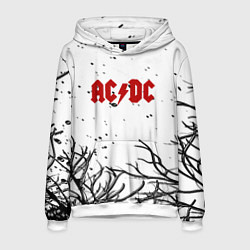 Толстовка-худи мужская AC DC steel bend, цвет: 3D-белый